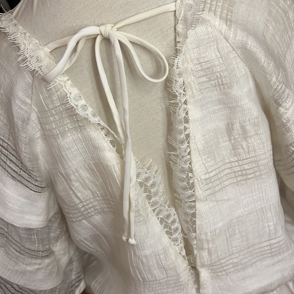 J.O.A. White Lace + Ruffle Romper - Picture 5 of 7